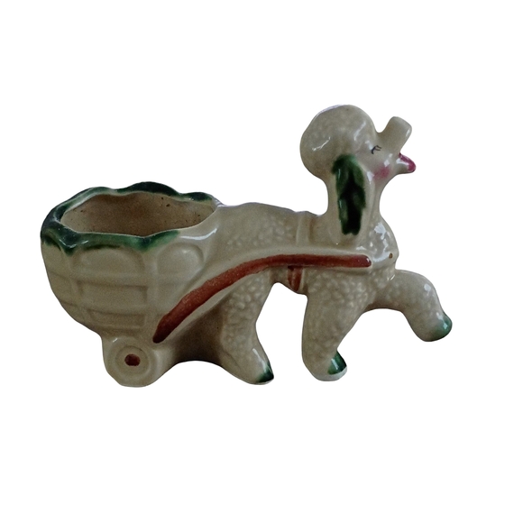 Charming  Vintage Poodle Planter Set - Picture 9 of 12